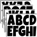 Bemeol Letter Stickers 351 Pieces 4 Inch Bulletin Board Letters Alphabet Cutout Letter for Bulletin Board Display Home Classroom School Decor(Black)