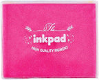 GTLZLZ Large Ink Pad for Rubber Stamps, 5" x 4" Washable Craft Stamp Pad for Kids, Fingerprint Ink Pad for Paper, Scrapbooking, Wood Fabric (Pink)