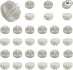 32 Pcs White Plastic Connector, Wire Grid Cube Connector for Modular Closet Storage Organizer and DIY Wire Cube Storage Unit