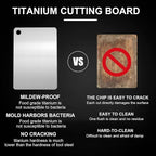 Titanium Cutting Boards for Kitchen,Katuchef Titanium Cutting Board,Non toxic Doubld-Side Available Chopping Boards, Easy to Clean and Store(1PC-M:13.38 * 9.05)
