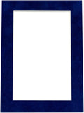 Poster Palooza 8x10 Mat Bevel Cut for 6x8 Photos - Acid Free Brooke Blue Suede Precut Matboard - For Pictures, Photos, Framing - 4-ply Thickness