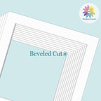 MBC Mat Board Center, 10 Pack 12x12 for 10x10 White Picture Mats Frame Mattes, Bevel Cut, Acid Free, 4-ply Thickness