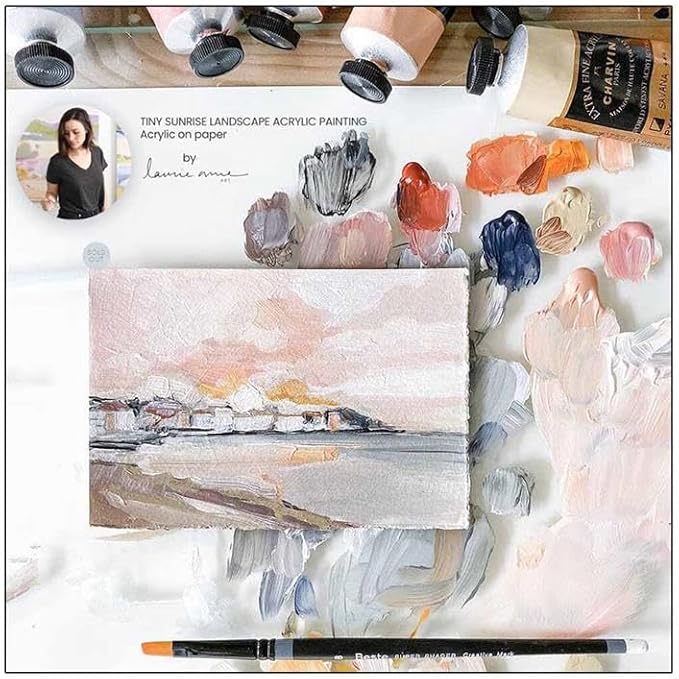 Charvin Extra Fine Professional Acrylic Paint - Azure Blue, 150ml Tube, Triple-Milled, Lightfast Pigments, Open Stock Artist Acrylic Paints in Nature-Inspired Hues
