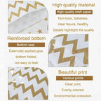 KEYYOOMY 200 Pcs Bright Gold Candy Buffet Bags - Small Polka Dot Paper Treat Bags for Wedding & Birthday Party (5 x 7 inch)
