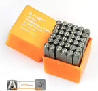 OWDEN Professional 36Pcs. Steel Metal Stamp Set,(1/4”) 6mm,Steel Number and Letter Punch Set,Alloy Steel Made HRC 58-62 for Jewelry Craft Stamping.