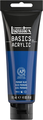 Liquitex BASICS Acrylic Paint, 118ml (4-oz) Tube, Primary Blue