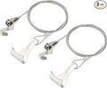 uxcell 2Pcs Picture Hanging Wire Kit, 1.5 m x 1.5 mm Heavy Duty Picture Hangers Adjustable Wire Rope with S-Hooks and Loop, Load 35kg/77.1 lbs for Hanging Mirrors Light Lamp Artwork