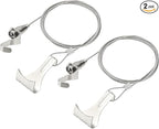 uxcell 2Pcs Picture Hanging Wire Kit, 1.5 m x 1.5 mm Heavy Duty Picture Hangers Adjustable Wire Rope with S-Hooks and Loop, Load 35kg/77.1 lbs for Hanging Mirrors Light Lamp Artwork