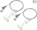 uxcell 5Pcs Picture Hanging Wire Kit, 1.5 m x 1.5 mm Heavy Duty Picture Hangers Adjustable Wire Rope with S-Hooks and Loop, Load 35kg/77.1 lbs for Hanging Mirrors Light Lamp Artwork