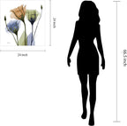 Empire Art Direct Frameless Free Floating Tempered Glass Panel Graphic Wall Art Ready to Hang, 24" x 24", Gentian Buddies, Multi-color Flower