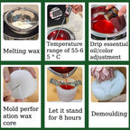 3D Lotus Candle Molds for Candle Making Supplies Flower Silicone Mold for Scented Candles Soap Making DIY Plaster Aromatherapy Candles Home Decor Floral Silicone Molds for Resin Epoxy Cement Gypsum