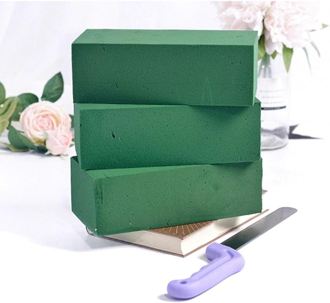 3PCS Floral Foam Bricks, Florist Flower Foam Green Blocks Flower Arrangement Brick Supplies for Florist Craft