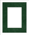 8x10 Mat Bevel Cut for 5.5x8.5 Photos - Acid Free Green Suede Precut Matboard - For Pictures, Photos, Framing - 4-ply Thickness