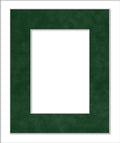8x10 Mat Bevel Cut for 6x8 Photos - Acid Free Green Suede Precut Matboard - For Pictures, Photos, Framing - 4-ply Thickness