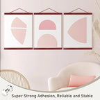 Artmag Magnetic Poster Hanger Frame, 17x22 17x24 17x31 Light Wood Wooden Magnet Canvas Artwork Print Poster Hangers Frames Hanging Kit (Mahogany, 17")