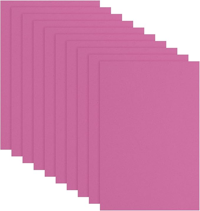 uxcell 10 Pcs Rose Red EVA A4 Foam Sheets Crafts, 12 x 8 Inch Foam Paper for DIY Crafts Project Classroom Scrapbook Art Cards Home Office Decoration (2mm Thick)