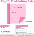 HTVRONT HTV Vinyl Rolls Heat Transfer Vinyl - 12" x 5ft Pink HTV Vinyl for Shirts, Iron on Vinyl for All Cutter Machine - Easy to Cut & Weed for Heat Vinyl Design (Pink)