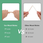 10-Pack Wood Square Dowel Rods, 25/64 x 10 Inch Unfinished Wooden Square Dowel Rod, Hardwood Square Dowel Sticks for Crafts/DIY Projects/Models Making [Wood Color]
