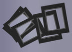 Golden State Art, 11x14 Double Mats for 8x10 - for Photos, Pictures, Frames - Acid-Free, 5 Pack, Black Over Black