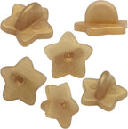 100 Pack Star Shape Rubber Pin Backs, Lapel Pin Backing Locking Pin Keepers, Brooch Holder for Uniform Badge Hat Tie（Gold）