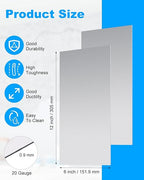 4 Pcs 20 Gauge Sheet Metal Plates, 12" x 6" Cold Rolled Steel Plates, Weldable Steel Sheet Metal for Professional, Industrial, DIY Use