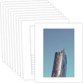 MBC MAT BOARD CENTER, 10 Pack 16x20 for 11x17 White Picture Mats Frame Mattes, Bevel Cut, Acid Free, 4-ply Thickness