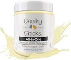Chalky Chicks All-in-One Chalk Paint for Furniture or Cabinet - 4Fl Oz - Matte Finish Daisy (Light Yellow) for Metal, Wood Furniture Paint - No Sanding All-in-One for Home Decor & Crafts, USA Made