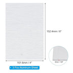 PATIKIL 6061 T651 Aluminum Sheet Metal 4 x 6 x 1/8(0.125") Inch 3Pcs Flat Plain Aluminum Plate Covered Stock with Protective Film, Heat Rectangle 3MM for Lndustry Crafting