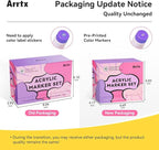 Arrtx 60 Colors Paint Markers Pens, Acrylic Paint Pens for Artists Adults Coloring Drawing Cartoon Anime Comic - Brush Tip for Rock Painting, Wood, Canvas, DIY Crafts Making Art Supplies-60B