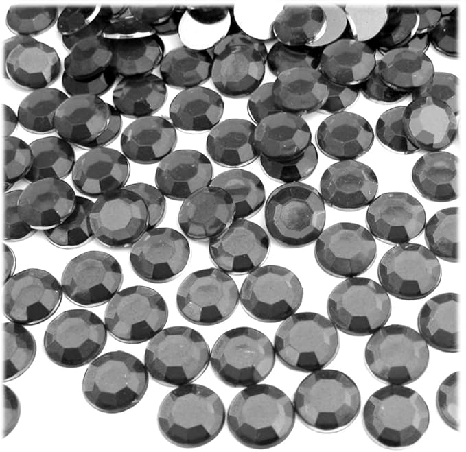 The Crafts Outlet 144pc Rhinestones Round 10mm - Flatback Emerald Green EGR