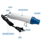 Mini Heat Gun, Portable Hot Air Gun Tool for DIY Crafts Heat Shrink Gun for Epoxy Resin, Embossing, Shrinking Wrapping Drying Paint Removing Stickers (White)