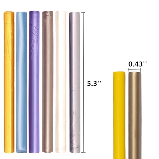 Bronze Wax Sealing Sticks, ONWINPOR 10pcs Glue Gun Wax Seal Sticks for Wax Seal Stamp, Melting Wax Seal Sticks for 0.43'' Glue Gun Wax Sealing Sticks (Antique Gold)