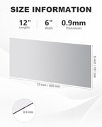 8 Pcs 20 Gauge Steel Sheet Metal 12" x 6" Cold Rolled Steel Plate Sheet Metal Weldable for DIY Craft Projects, Industrial, Professional