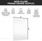 Non-Glare Acrylic Replacement for 10x24 Picture Frame, Replacement Plexiglass for 10x24 Photo Frame, UV-Resistant Non-Glare Acrylic Cover Sheet