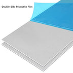 4Pack 5052 H32 Aluminum Sheet Metal 6 x 12 x 1/64 (0.02”) Inch Flat Plain Aluminum Plate Covered with Protective Film, Rectangle 0.5MM Aluminum Metal Plate for Crafting, Industrial