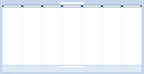 Sky Blue 7-Column Task, Goals & Objective Wall Horizontal Organizer 36" x 75". Complete with Marker