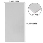 6061 T651 Aluminum Sheet Metal 7 x 14 x 1/4 Inch Flat Plain Aluminum Plate Covered with Protective Film, Heat Treatable Rectangle 6MM Aluminum Metal Plate for Industrial, Crafting