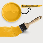 Chalky Chicks All-in-One Chalk Paint for Furniture or Cabinet - 8 Fl Oz - Matte Finish Bees Knees (Yellow) for Metal, Wood Furniture Paint - No Sanding All-in-One for Home Decor & Crafts, USA Made