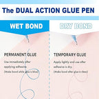Zig Kuretake 2 Way Glue Stick Pen, Board Tip,15mm Tip, AP-Certified, Made in Japan
