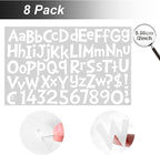 TaoBary 544 Pcs 2 Inch 16 Sheets Large Letter Stickers, Upper and Lower Case, Adhesive Vinyl Alphabet Sticker for Bulletin Board, Poster, Bottle, DIY, Notebook(White,2 Inch)