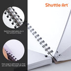 Shuttle Art Marker Pad, 8.3”x8.9” Portable Square Sketchbook, 80 Sheets Marker Drawing Paper, 120LB/200GSM Bleedproof Art Paper, Spiral-Bound, Great for Professional Artist to Draw, Paint & Sketch
