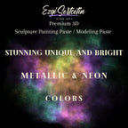 3D Sculpture Painting Paste|Texture Paste|Decorative Plaster|Ready to Use|Unique Metallic Pearl and Neon Colors|Ideal for Artwork|Stencil|Flowers|Texture and Art Relief|6 oz (Café Noir Brown)