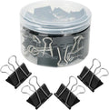 48 PCS Medium Binder Clips, 1-1/4 inch 32mm Binder Clips, Paper Clamps Medium Size for Office, Home, School, Document Organizing (1.25 inch)