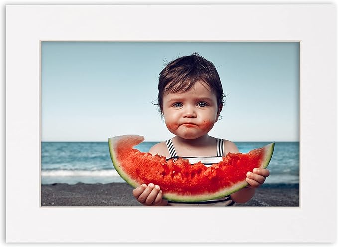 5x7 Mat for 8.5x11 Frame - Precut Mat Board Acid-Free Show Kit with Backing Board, and Clear Bags White 5x7 Photo Matte Made to Fit a 8.5x11 Picture Frame Matboard for Framing, Pack of 10 Mats