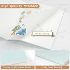 Oucaru Journaling Notebooks A5 Notebook college Blank Sketch Book 16 Pack Small Kraft Notebooks Bulk 8.3x5.5 Inches, 16 Colors Drawing Notebook Soft Cover Steno Pads School Supplies
