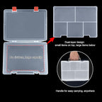 DUOFIRE Two Layers Compartment Organizer Box Plastic Organizer Box Plastic Jewelry Boxs Craft Storage Containers Storage Boxs for Accessories, Cosmetic, Toy, Jewelry Beads, Tapes (5+1 Grid)