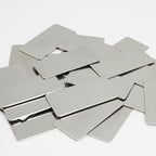 StayMax Stainless Steel Engraving Blank Tags Rectangle Stamping Blanks Blank Metal Plate 25 Pack 1x2Inch