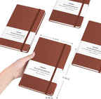 Huhuhero Notebooks Journal, Ruled Notebook, Premium Thick Paper Lined Journal, Black Hardcover Notebook for Office Home School Business Writing Note Taking Journaling, 5"×8.25" (5, Brown)