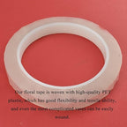 HAHIYO Clear 0.5Inch Wide (217Feet/72Yard Total) 1Rolls Floral Tape Waterproof Florist Tape Flower Wrap Adhesive Waterproof Decorative Tape for Bouquet Stem Wrapping Flower Arranging and Floral Craft