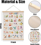 Alphabet Poster Hanger, Alphabet ABC Chart Nursery Decor Wall Decor, Toddler Learning Posters, Educational Posters Wall Art Wall Hanging Banner Farmhouse Living Room Playroom Home Baby Room Decor